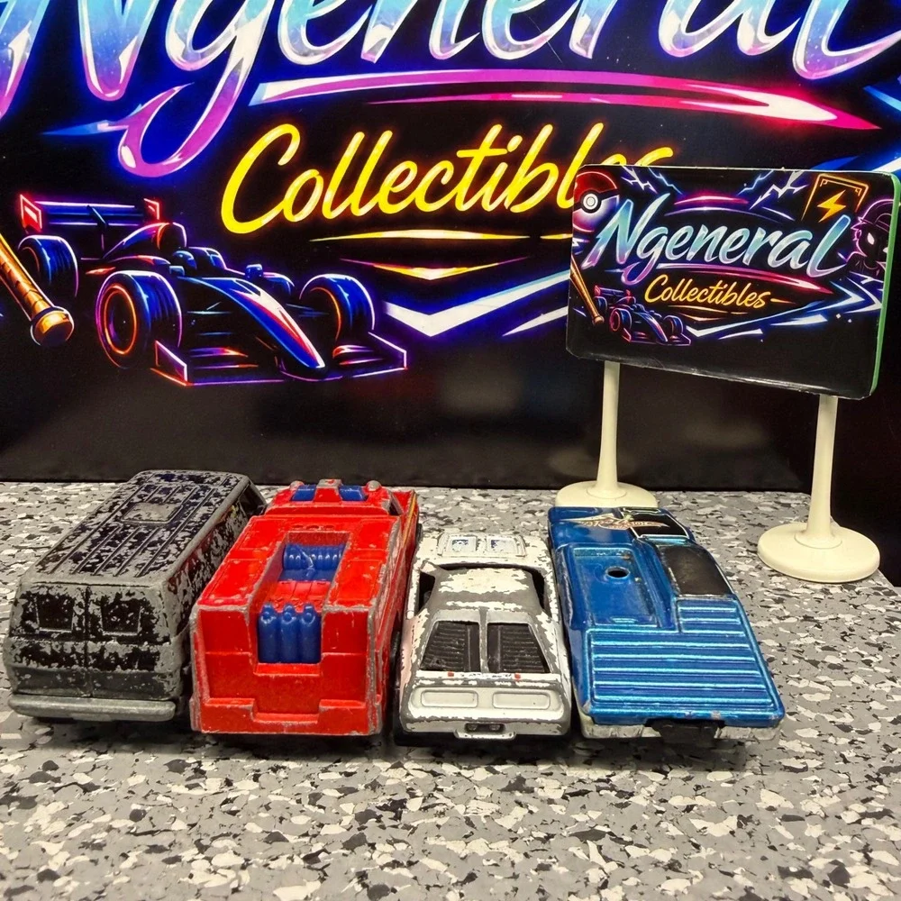 Vintage Hot Wheels Redline Lot 1969 Warpath 1970 Side Kick Fire Engine Van 4pc